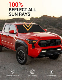Proadsy 2026 Upgrade Front Windshield Sun Shade Foldable Sunshade Protector Custom Fit 2024-2025 Tacoma 2Dr 4Dr Pickup Accessories