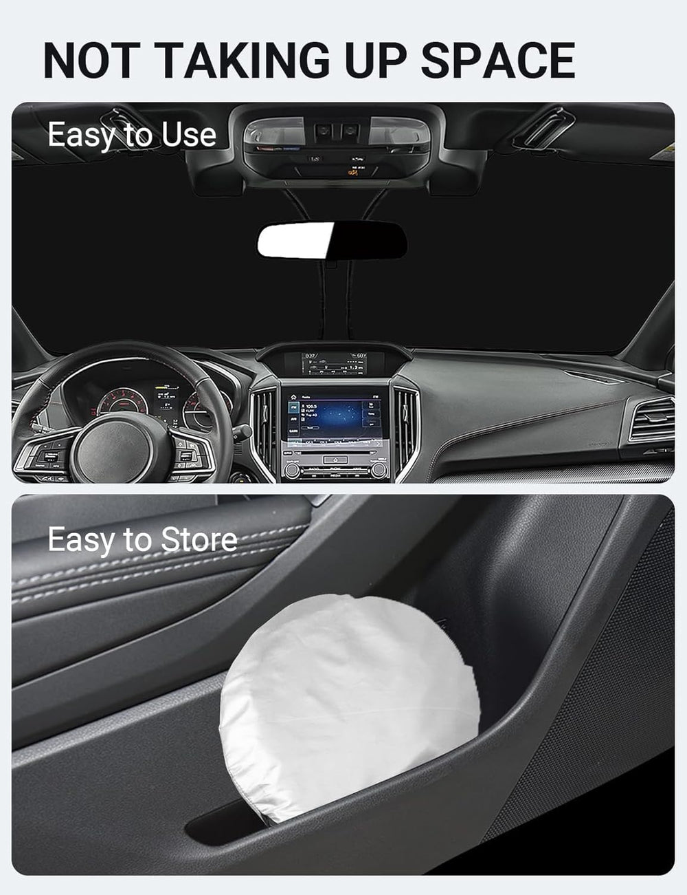 Proadsy Windshield Sunshade for Subaru Impreza 2015-2025 2026 Custom Fit WRX Sedan, Base, Premium, Limited, STI, STI Limited, Foldable Shade Sun Visor Protector Blocks UV Rays Keep Car Cooler