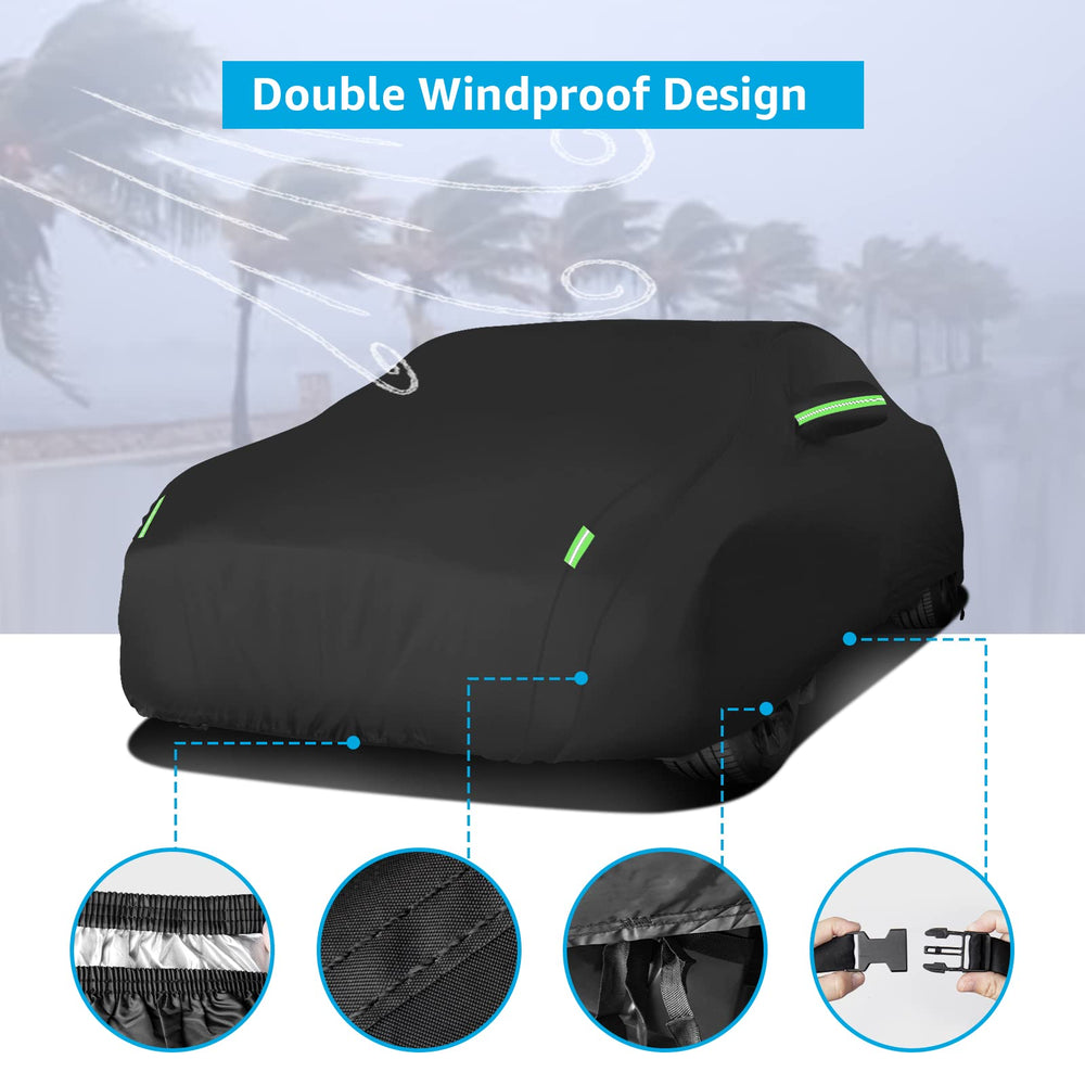 Waterproof Car Cover Custom fit for Dodge Charger 2006-2022 2023 6 Layers All Weather Waterproof Sun Rain UV Dust Protection Outdoor Indoor Full Car Cover
