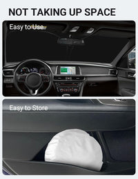 2016-2020 Kia Optima windshield sunshade detail view 9, custom fit front window sun shade