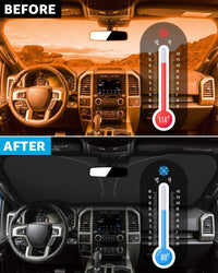 2021-2026 Ford F-150 custom-fit sunshade - folded compact