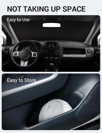 2007-2017 Jeep Compass windshield sunshade detail view 9, custom fit front window sun shade