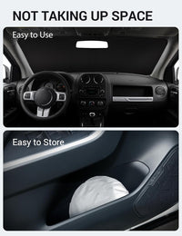 Proadsy 2026 Upgrade Front Windshield Sun Shade Foldable Sunshade Protector Custom Fit 2007-2017 Jeep Compass Accessories