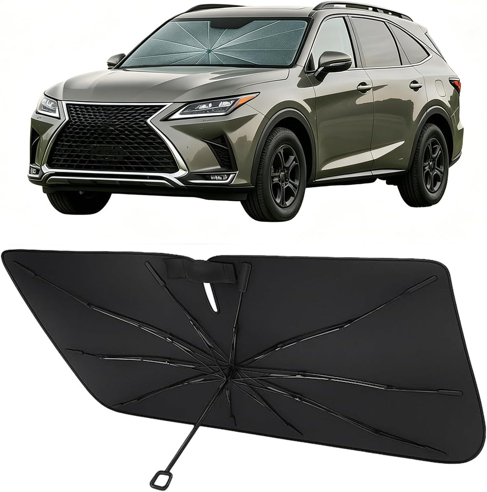 Proadsy umbrella windshield sunshade for 2016-2022 Lexus RX — canopy, frame and sleeve