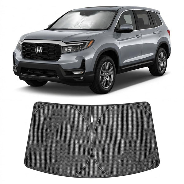 Proadsy Windshield Sun Shade Custom Fit Honda Passport 2019-2025 Ice Crystal Black Front Window Sunshade UV and Heat Blocker Foldable Visor Keeps Car Cooler for Summer Parking and Daily Use