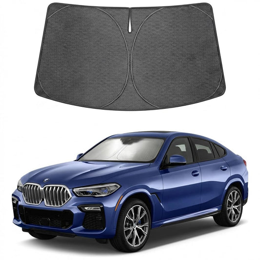Proadsy Windshield Sun Shade Custom Fit BMW X1 2023-2026 Ice Crystal Black Front Window Sunshade UV and Heat Blocker Foldable Visor Keeps Car Cooler for Summer Parking and Daily Use