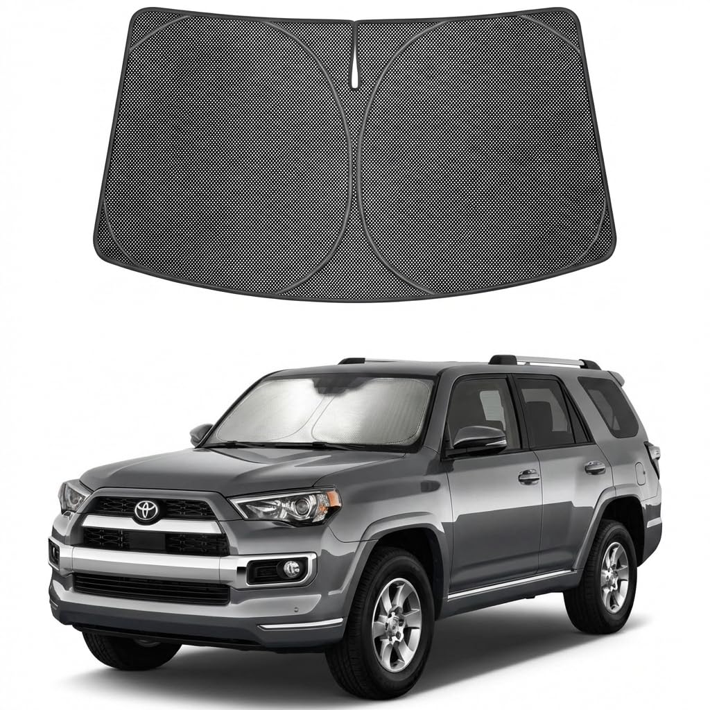 Proadsy Windshield Sun Shade Custom Fit Forester 2025-2026 Ice Crystal Black Front Window Sunshade UV and Heat Blocker Foldable Visor Keeps Car Cooler for Summer Parking and Daily Use