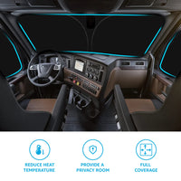 2018-2025 Freightliner Cascadia custom-fit side window shades - rear passenger shade