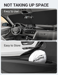 2013-2018 BMW 3 Series windshield sunshade detail view 9, custom fit front window sun shade