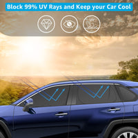 Proadsy 2025 Upgrade Window Shades for Rav4 2019-2024 2025 Side Windows Rear Windshield Triangular Window Sunshade for Baby/Camping Sun UV Rays and Privacy Protection Set of 7