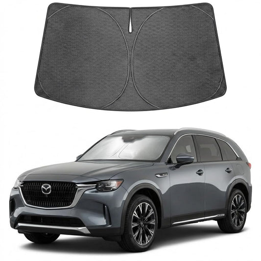 Proadsy Windshield Sun Shade Custom Fit Mercedes-Benz S-Class 2015-2026 Ice Crystal Black Front Window Sunshade UV and Heat Blocker Foldable Visor Keeps Car Cooler for Summer Parking and Daily Use