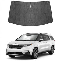 Proadsy Windshield Sun Shade Custom Fit Kia Carnival 2022-2026 Ice Crystal Black Front Window Sunshade UV and Heat Blocker Foldable Visor Keeps Car Cooler for Summer Parking and Daily Use