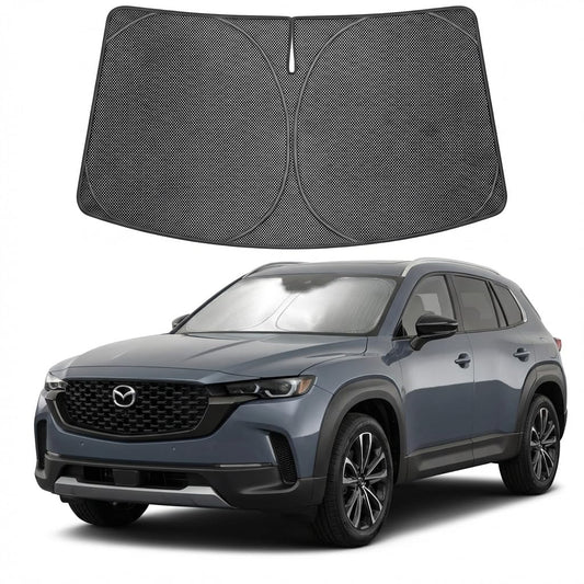 Proadsy Windshield Sun Shade Custom Fit Mazda CX-50 2023-2026 Ice Crystal Black Front Window Sunshade UV and Heat Blocker Foldable Visor Keeps Car Cooler for Summer Parking and Daily Use