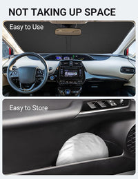 2016-2022 Toyota Prius windshield sunshade detail view 8, custom fit front window sun shade