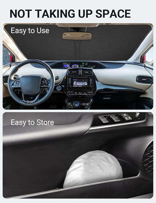 2016-2022 Toyota Prius custom-fit sunshade - folded compact