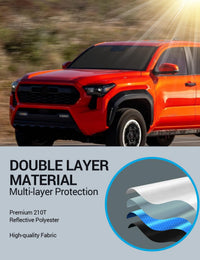 Proadsy 2026 Upgrade Front Windshield Sun Shade Foldable Sunshade Protector Custom Fit 2024-2025 Tacoma 2Dr 4Dr Pickup Accessories