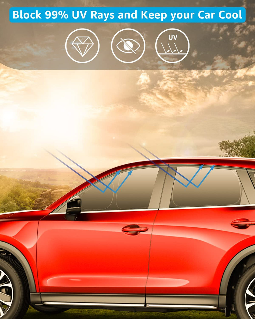 Proadsy 2025 Upgrade Window Sun Shade for Mazda CX-5 2017-2024 2025 Side Window for Baby/Camping UV Rays and Privacy Protect Accessories Set of 7