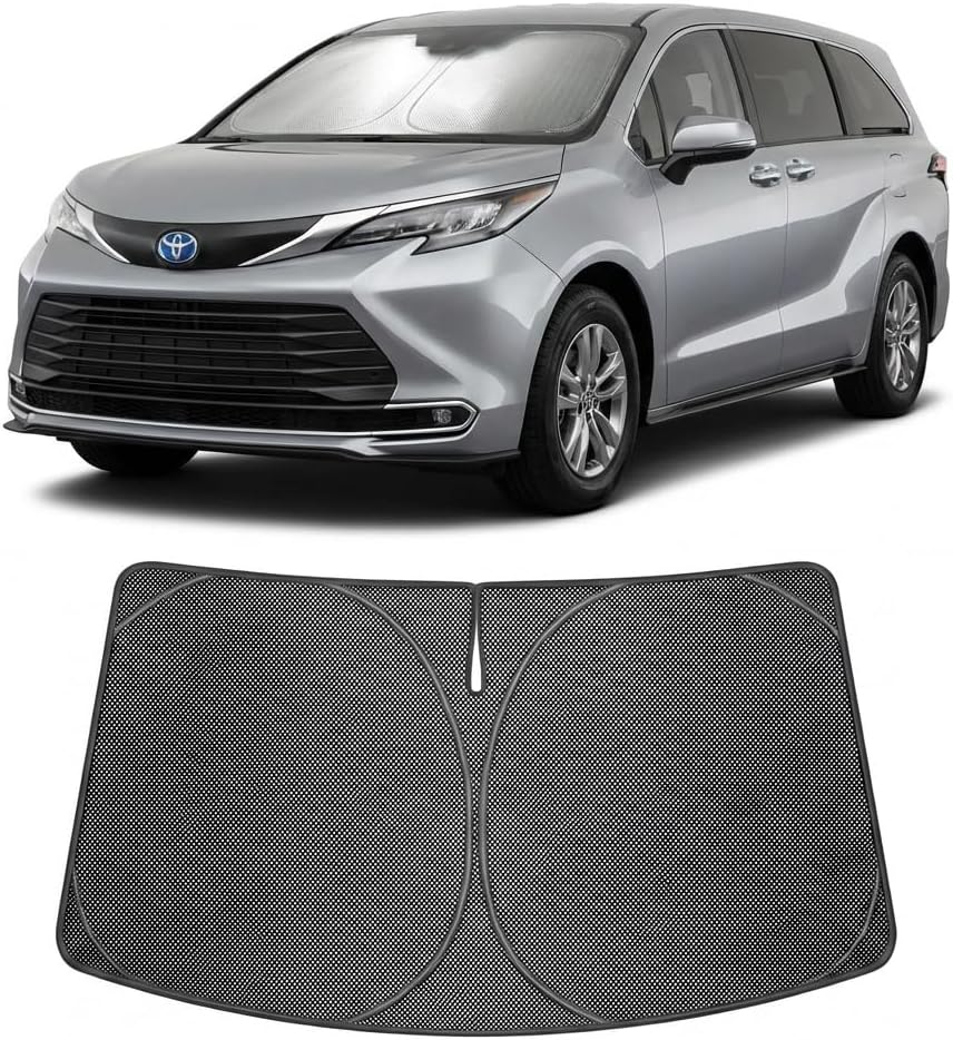 2021-2026 Toyota Sienna Ice Crystal Windshield Sunshade - Custom Fit Front Windshield Sun Shade