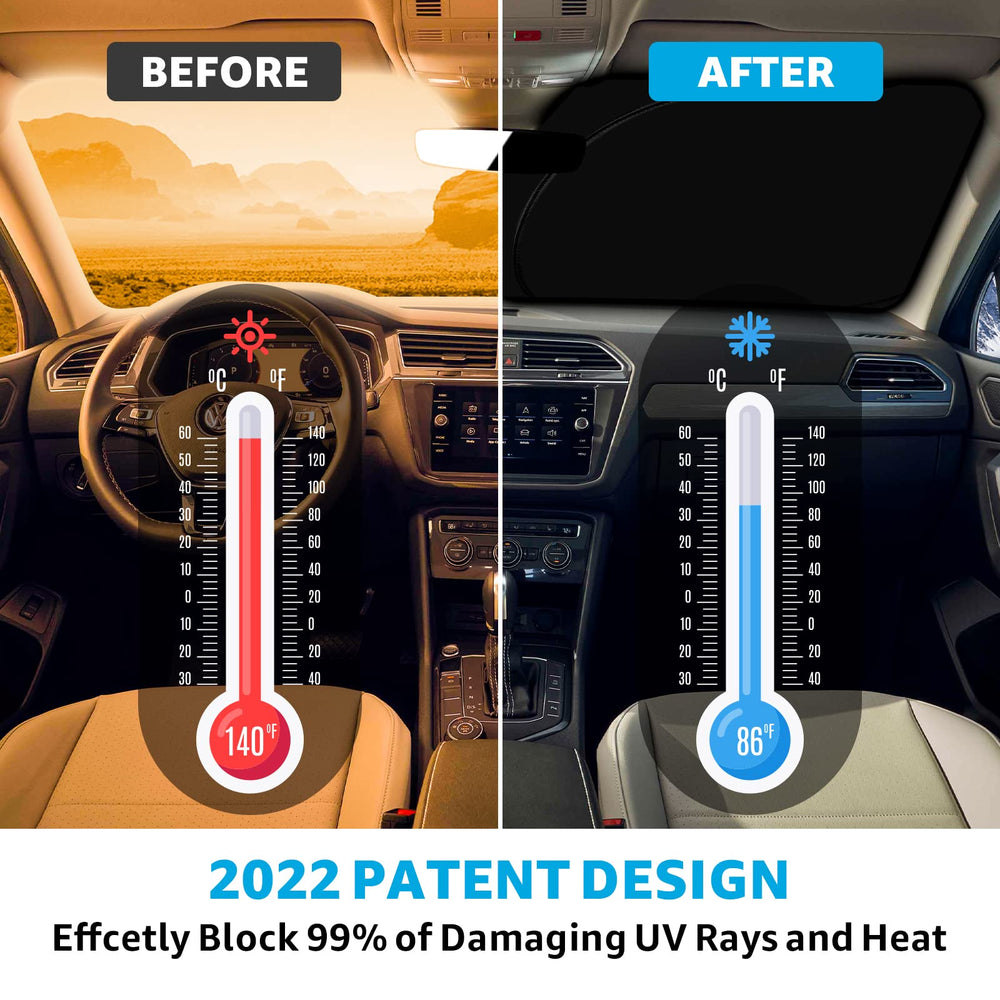 Proadsy Front Windshield Sun Shade Foldable Sunshade Protector Custom Fit 2023 2022 2021 2020 2019 2018 Tiguan Crossover, SUV, Base, Premium, Limited, Touring Accessories 2023 Upgrade