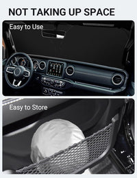 2018-2025 Jeep Wrangler JL JLU custom-fit sunshade - folded compact