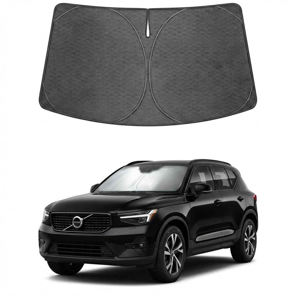 Proadsy Windshield Sun Shade Custom Fit Subaru Solterra 2023-2026 Ice Crystal Black Front Window Sunshade UV and Heat Blocker Foldable Visor Keeps Car Cooler for Summer Parking and Daily Use