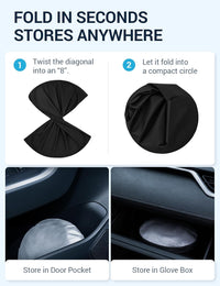 2023-2026 Mercedes-Benz GLC windshield sunshade detail view 5, custom fit front window sun shade