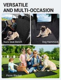 Proadsy 2026 Upgrade Dog Car Seat Cover Custom Fit 2019-2025 Ram 1500 Pickup Back Seat Extender Waterproof Scratch Proof Durable Black Protector Pet Hammock