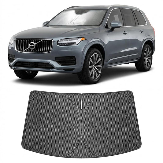 Proadsy Windshield Sun Shade Custom Fit Volvo XC90 2016-2026 Ice Crystal Black Front Window Sunshade UV and Heat Blocker Foldable Visor Keeps Car Cooler for Summer Parking and Daily Use