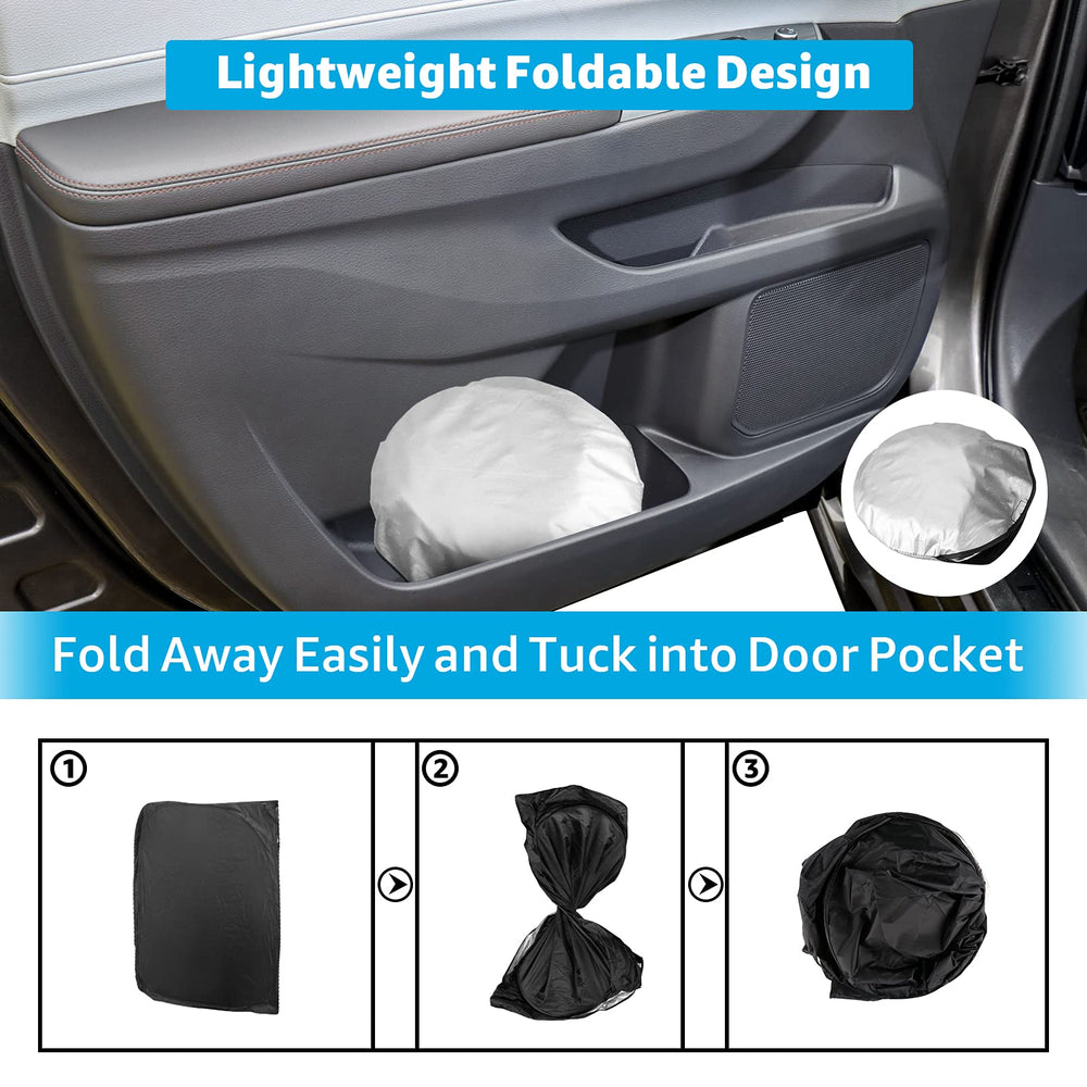 Proadsy Front Windshield Sun Shade Foldable Sunshade Protector Custom Fit 2021 2022 2023 2024 Toyota Sienna Mini Van Accessories 2023 Upgrade