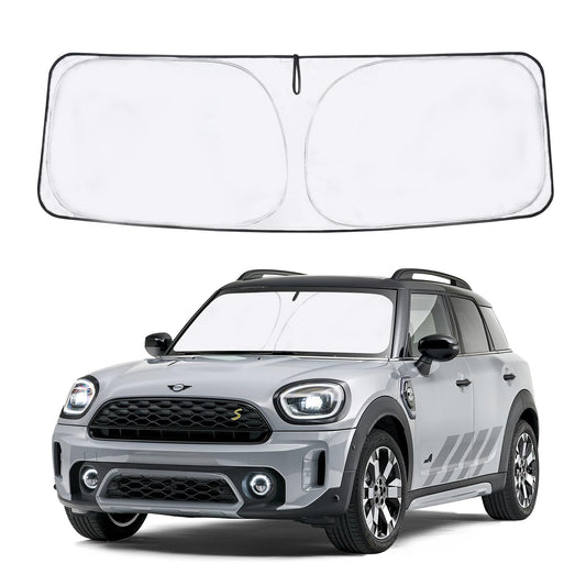 Proadsy Front Windshield Sun Shade Foldable Sunshade Protector Custom Fit 2017-2025 Mini Countryman Cooper F60 SUV Accessories 2026 Upgrade