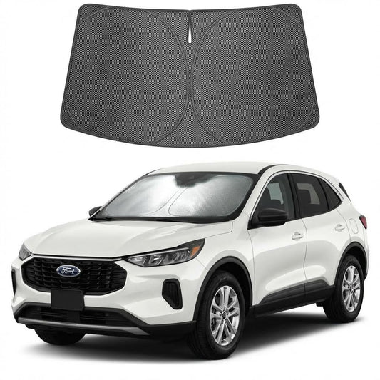 Proadsy Windshield Sun Shade Custom Fit Ford Escape 2020-2026 Ice Crystal Black Front Window Sunshade UV and Heat Blocker Foldable Visor Keeps Car Cooler for Summer Parking and Daily Use