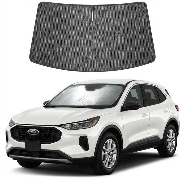 Proadsy Windshield Sun Shade Custom Fit Ford Escape 2020-2026 Ice Crystal Black Front Window Sunshade UV and Heat Blocker Foldable Visor Keeps Car Cooler for Summer Parking and Daily Use