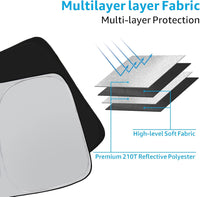 2018-2026 Freightliner Cascadia Side Window Sunshade Pair windshield sunshade detail view 6, custom fit front window sun shad