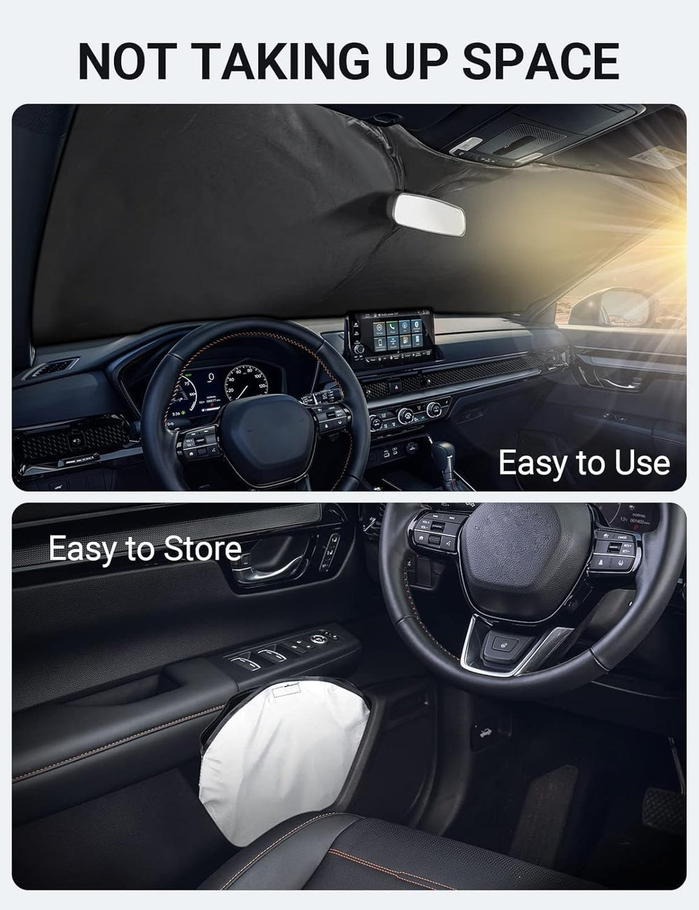 Proadsy for Honda CRV 2023-2025 2026 Windshield Sun Shade 4-Layer Foldable Front Sunshade Protector Sun Visor Blocks UV Rays Keep Car Cooler