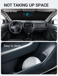 2021-2026 Chevrolet Trailblazer windshield sunshade detail view 9, custom fit front window sun shade