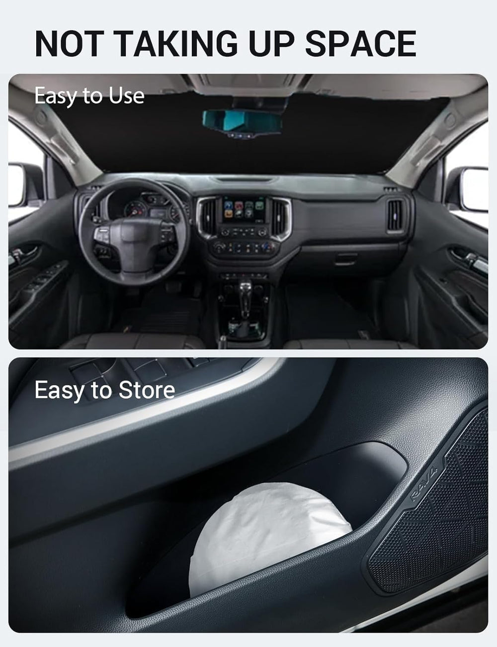 Proadsy 2025 Upgrade Windshield Sun Shade Custom Fit 2021-2023 2024 2025 Chevrolet/Chevy Trailblazer Foldable Front Sunshade Protector Sun Visor Blocks UV Rays Keep Car Cooler