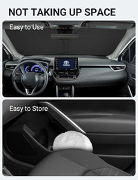 2022-2026 Toyota Corolla Cross windshield sunshade detail view 9, custom fit front window sun shade