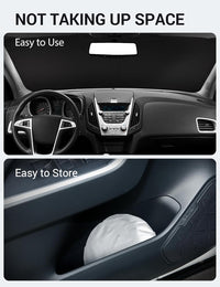 2010-2017 Chevrolet Equinox windshield sunshade detail view 9, custom fit front window sun shade