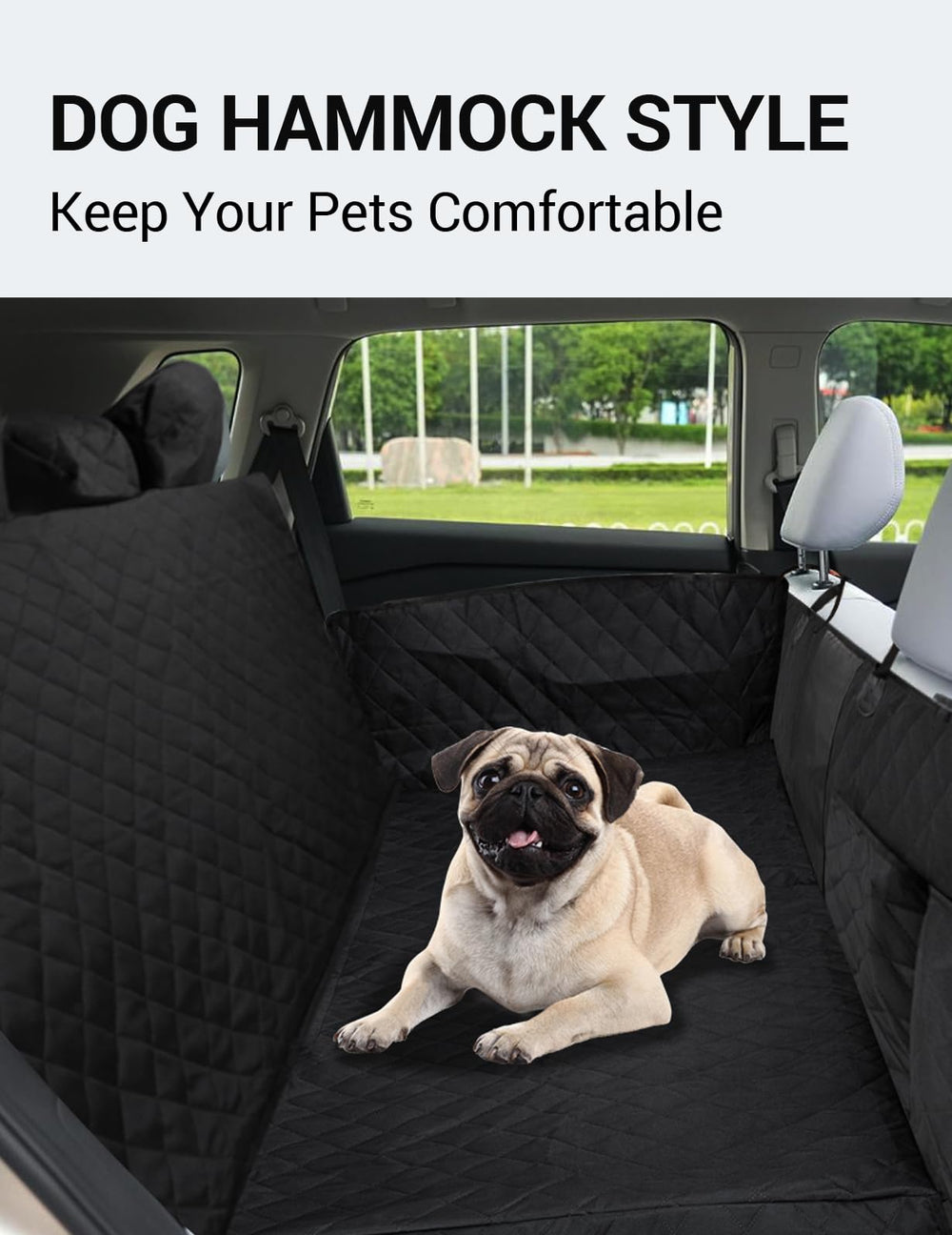 Proadsy 2026 Upgrade Dog Car Seat Cover Custom Fit 2021-2025 Nissan Rogue Back Seat Extender Waterproof Scratch Proof Durable Black Protector Pet Hammock