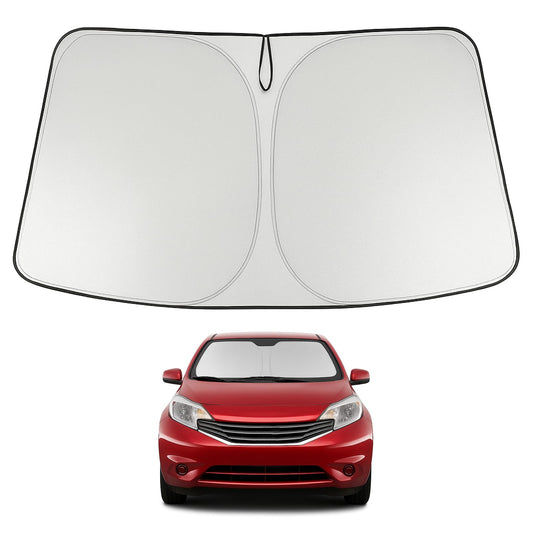Proadsy 2025 Upgrade Windshield Sun Shade Custom Fit 2012-2018 Nissan Versa Foldable Front Sunshade Protector Sun Visor Blocks UV Rays Keep Car Cooler