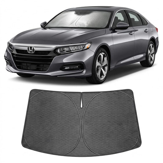 Proadsy Windshield Sun Shade Custom Fit Honda Accord 2023-2026 Ice Crystal Black Front Window Sunshade UV and Heat Blocker Foldable Visor Keeps Car Cooler for Summer Parking and Daily Use