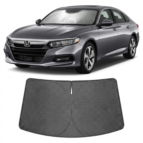 Proadsy Windshield Sun Shade Custom Fit Honda Accord 2023-2026 Ice Crystal Black Front Window Sunshade UV and Heat Blocker Foldable Visor Keeps Car Cooler for Summer Parking and Daily Use