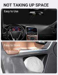 2010-2017 Volvo XC60 windshield sunshade detail view 9, custom fit front window sun shade