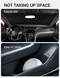 2013-2019 Cadillac XTS windshield sunshade detail view 9, custom fit front window sun shade