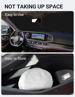 Proadsy 2025 Upgrade Windshield Sun Shade Custom Fit Mercedes Benz GLE 2020-2024 2025 4-Layer Foldable Front Sunshade Protector Sun Visor Blocks UV Rays Keep Car Cooler