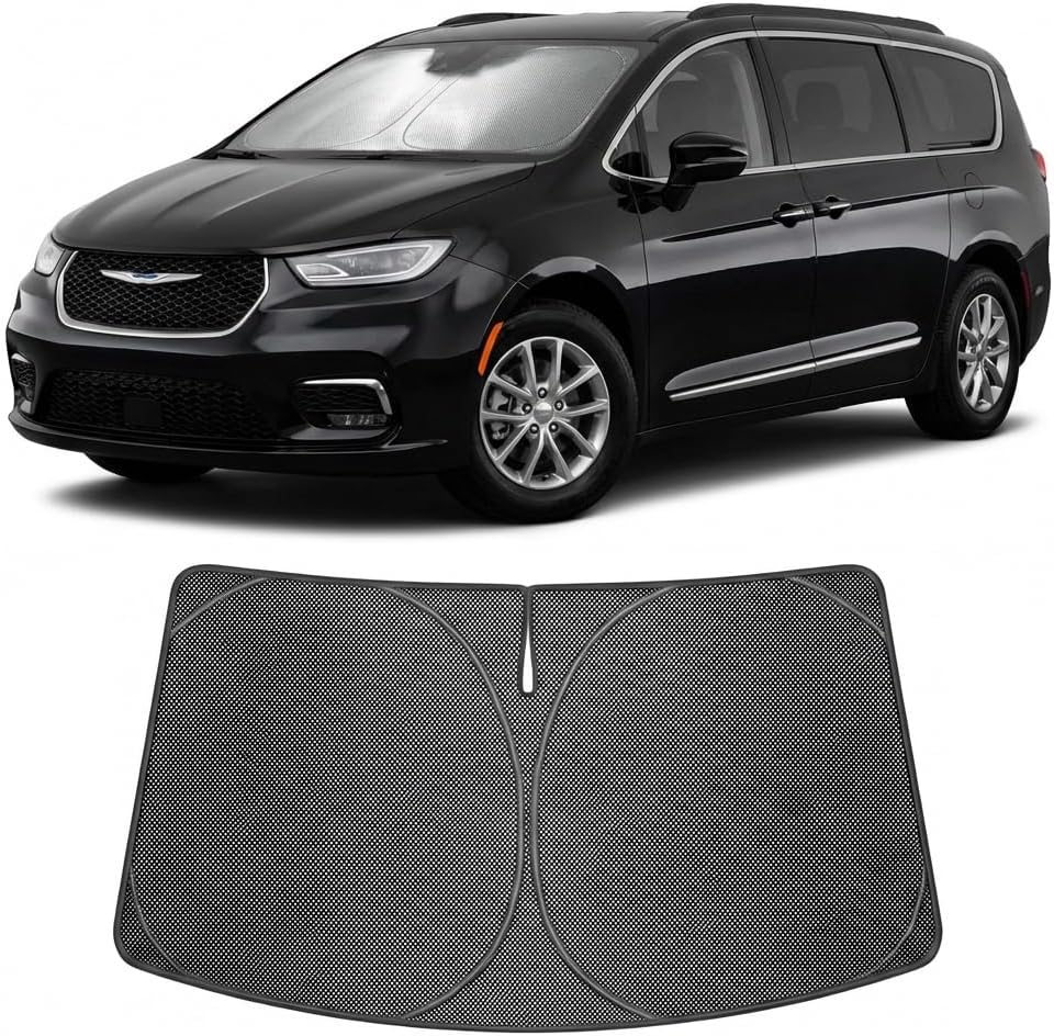 2017-2026 Chrysler Pacifica Ice Crystal Windshield Sunshade - Custom Fit Front Windshield Sun Shade