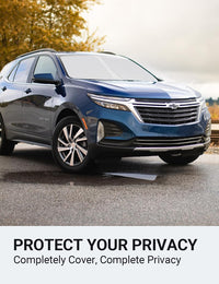 2018-2025 Chevrolet Equinox windshield sunshade detail view 7, custom fit front window sun shade