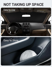 2007-2012 Nissan Altima windshield sunshade detail view 9, custom fit front window sun shade