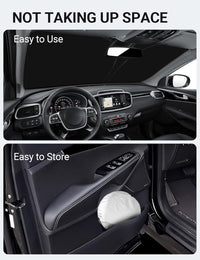2016-2020 Kia Sorento windshield sunshade detail view 9, custom fit front window sun shade