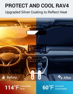 Proadsy 2026 Upgrade Front Windshield Sun Shade Foldable Sunshade Protector Custom Fit 2019-2025 RAV4 SUV Crossover LE XLE Premium Limited XSE Hybrid Adventure Accessories